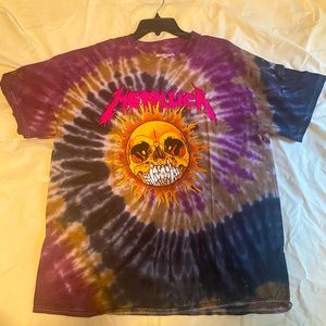 Retro Vintage Tye Dye Metallica Tee